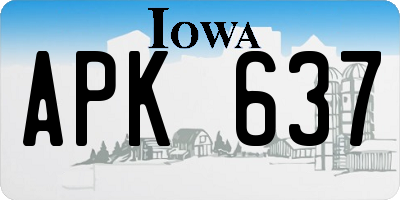 IA license plate APK637