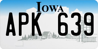 IA license plate APK639