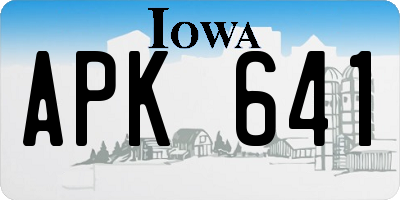 IA license plate APK641