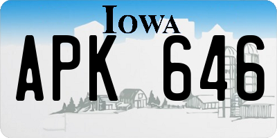IA license plate APK646