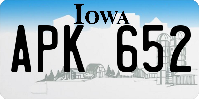 IA license plate APK652