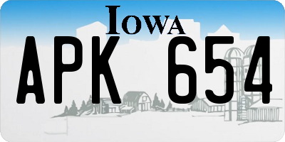 IA license plate APK654