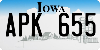 IA license plate APK655