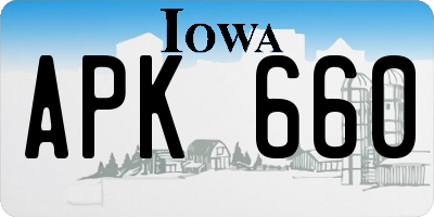 IA license plate APK660