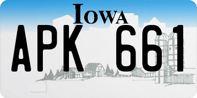 IA license plate APK661