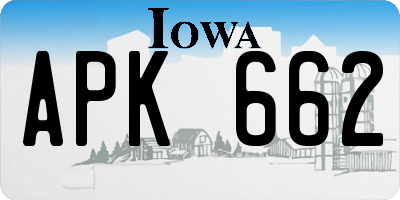 IA license plate APK662