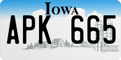 IA license plate APK665