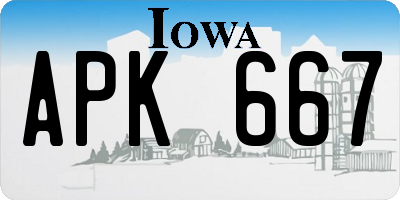 IA license plate APK667