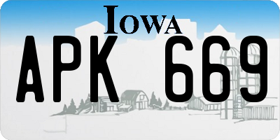 IA license plate APK669