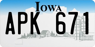 IA license plate APK671