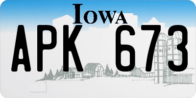 IA license plate APK673