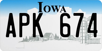 IA license plate APK674