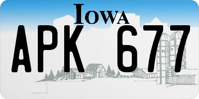 IA license plate APK677