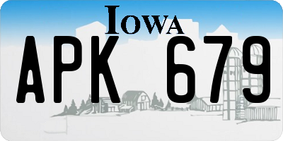 IA license plate APK679