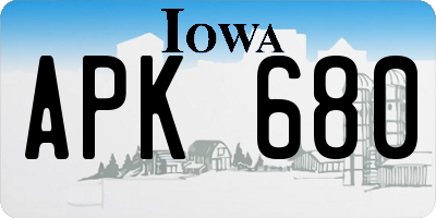 IA license plate APK680