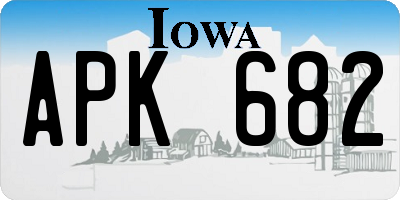 IA license plate APK682