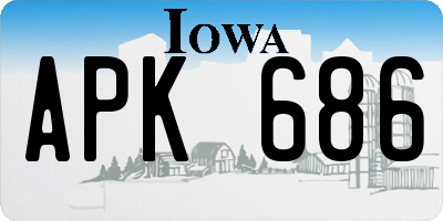 IA license plate APK686