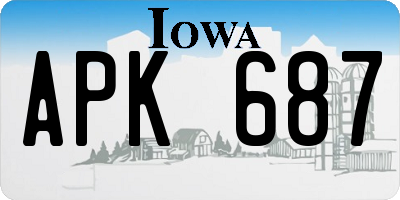 IA license plate APK687