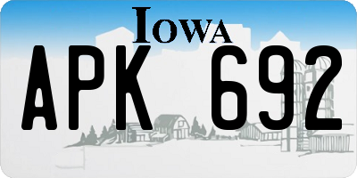 IA license plate APK692