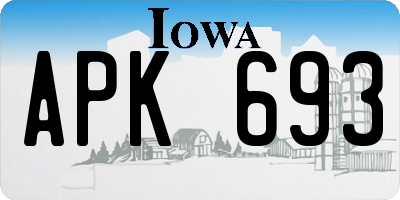 IA license plate APK693