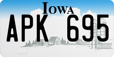 IA license plate APK695