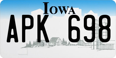 IA license plate APK698