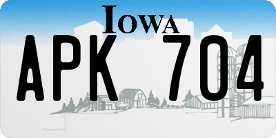 IA license plate APK704