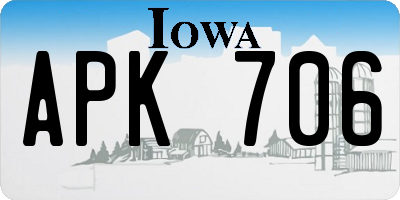 IA license plate APK706