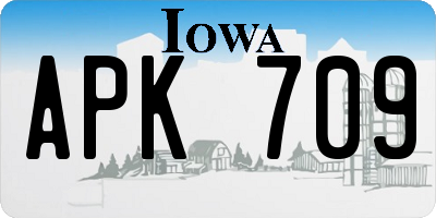 IA license plate APK709