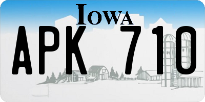IA license plate APK710