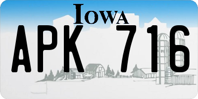 IA license plate APK716