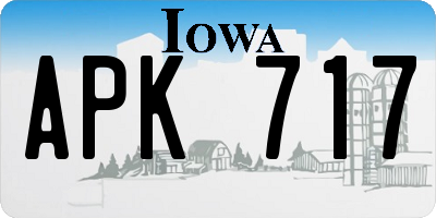 IA license plate APK717