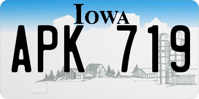 IA license plate APK719