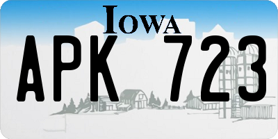 IA license plate APK723