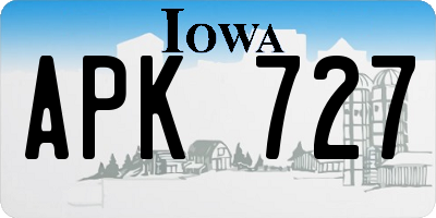 IA license plate APK727