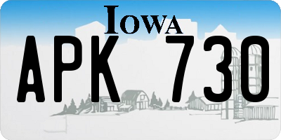 IA license plate APK730