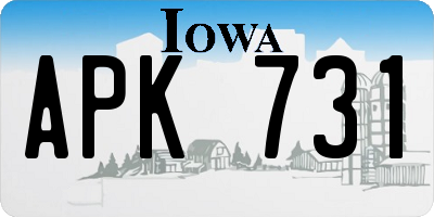 IA license plate APK731