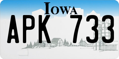 IA license plate APK733