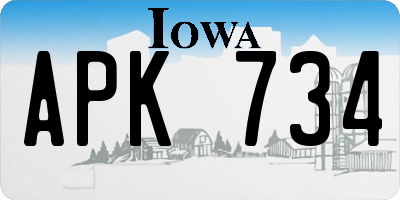 IA license plate APK734