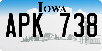 IA license plate APK738