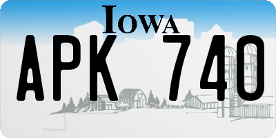 IA license plate APK740