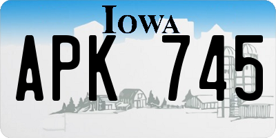 IA license plate APK745