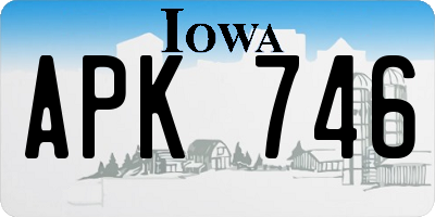 IA license plate APK746