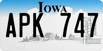 IA license plate APK747