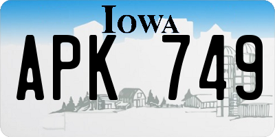 IA license plate APK749