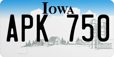 IA license plate APK750