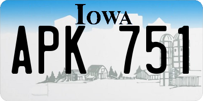 IA license plate APK751