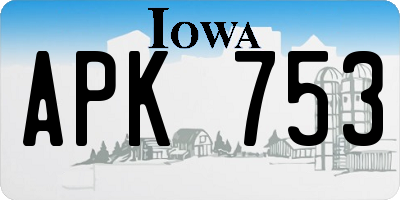 IA license plate APK753