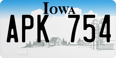 IA license plate APK754