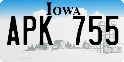 IA license plate APK755